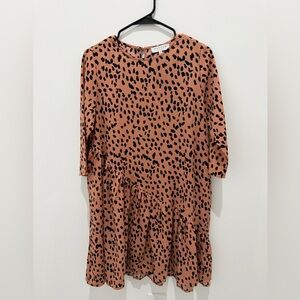 Hayden Leopard Print Blouse in Tan and Black